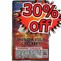 Fireworks - Firecrackers - 30% Off Dominator Thunderbomb Firecrackers 50s