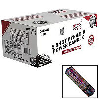 Fireworks - Wholesale Fireworks - 5 Shot Pyramid Power Candle Wholesale Case 6/10