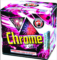 Fireworks - 200G Multi-Shot Cake Aerials - Chrome 200g Fireworks Cake