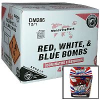 Fireworks - Wholesale Fireworks - Red White and Blue Bombs 200g Wholesale Case 12/1