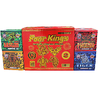 Fireworks - 500G Firework Cakes - Four Kings 500g Fireworks Assortment