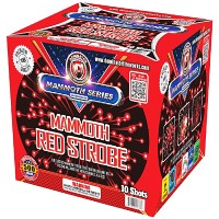 Fireworks - 500G Firework Cakes - Mammoth Strobe Red 500g Fireworks Cake