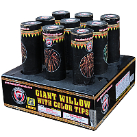 Fireworks - 500G Firework Cakes - 3 inch Giant Willow with Color Tips 500g Fireworks Cake