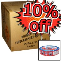 Fireworks - Wholesale Fireworks - 10% Off Dominator USA Firecrackers 4000s Roll Wholesale Case 4/1