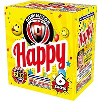 Fireworks - 200G Multi-Shot Cake Aerials - 6 Shot Happy