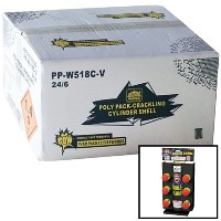 Fireworks - Wholesale Fireworks - Poly Pack Crackling Cylinder Artillery Shells 6 Shot Reloadable Wholesale Case 24/6