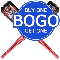 Buy One Get One Screaming Whistle to Crackle Rocket Fireworks For Sale - BOGO! Buy One Get One Free Fireworks Special 