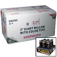 3 inch Giant Willow with Color Tips 500g Wholesale Case 2/1 Fireworks For Sale - Wholesale Fireworks 