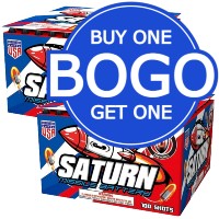 Buy One Get One 100 Shot Saturn Missile Battery Fireworks For Sale - BOGO! Buy One Get One Free Fireworks Special 